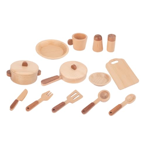 TOYANDONA 1 Set Küchenspielzeug Kochgeschirr Rollenspiel Zubehör Für Inklusive Holzspielzeug Küchenutensilien Und Kochutensilien von TOYANDONA