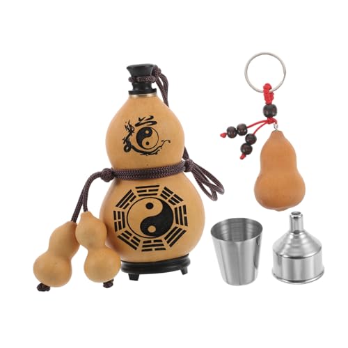 TOYANDONA 1 Set Kürbis Wasserkocher Wasserbehälter Wasserflasche Wasserkrüge Tragbarer Wasserkocher Kürbis Trinkflasche Kürbis Wasserflasche Zum Wandern Trinkkürbis Chinesische von TOYANDONA