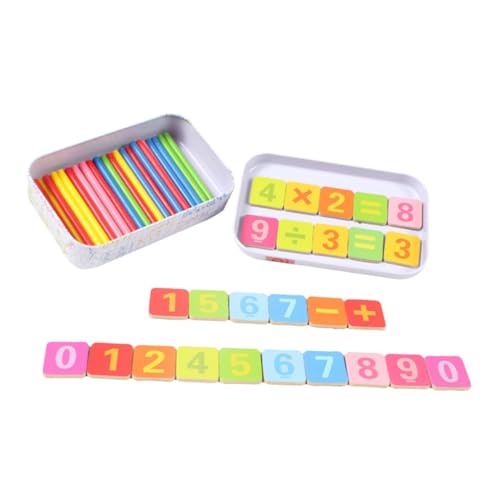 TOYANDONA Montessori Mathe Spielzeug 1 Set Lernspielzeug Mit Zählstäbchen Und Zahlenblöcken Für Montessori Mathe Zur Der Mathematischen Fähigkeiten Der Grundschule Montessori Mathematisches Spielzeug von TOYANDONA