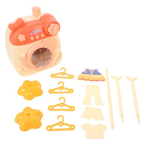 TOYANDONA 1 Set Mini Waschmaschine Kinderspielzeug Mini Lernspielzeug Für Mini Rotationsspielzeug Mit Hausrollenspielzeug Simuliertes Haushaltsgerät Rosa Bauchmuskeln von TOYANDONA