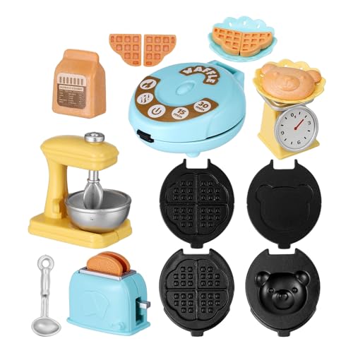 TOYANDONA 1 Set Miniatur-Puppenhaus-Küchenset Toaster Rollenspiel Toaster Waage Küchenmaschine Küchenwaage Brotbackautomat Winzige Küchendekoration Für Kinder Rollenspiel von TOYANDONA