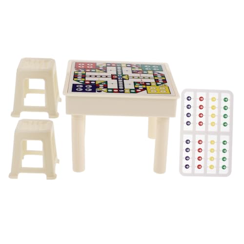 TOYANDONA 1 Set Miniaturschach Für Kleinkinder Kleinkinderhaus Kindertisch Und Stühle Kindermagnet Punkte Miniaturbausatz DIY Heimbausatz Kleinkind Sensortisch Aus Kunststoff von TOYANDONA