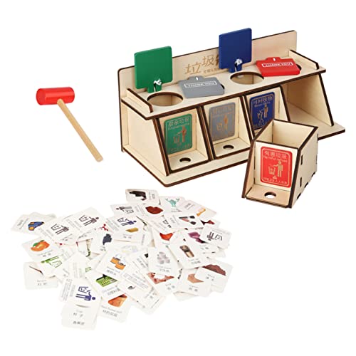 TOYANDONA 1 Set Müllsortierspielzeug Sensorische Mülleimer Müllklassifizierungsspielzeug Pädagogisches Müllsortierspielzeug Recycling LKW Spielzeug Mini Mülleimer Kinder von TOYANDONA