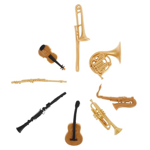 TOYANDONA Set Mini Musical Instrument Sammlung Violine Klarinette Sax Trompete Spielzeug Decor von TOYANDONA