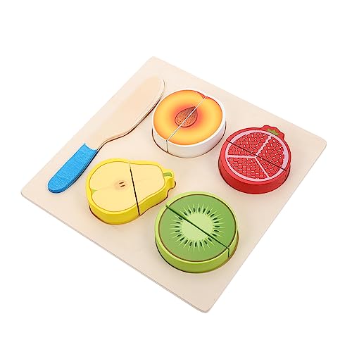 TOYANDONA 1 Set Obst Schnittspielzeug Für Kleinkinder Kleinkinder Puzzles Puzzles Kinderspielzeug 3D Puzzles Für Für Babys Puzzles DIY Obst Puzzle Küche Obst Schneidespielzeug Aus Holz von TOYANDONA