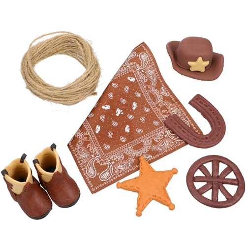 TOYANDONA Cake Topper Set Western Cowgirl Hut Stiefel Dekorationen für Geburtstag Baby Supplies von TOYANDONA