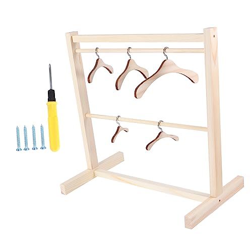 TOYANDONA 1 Set Puppen Kleiderbügel Kleiderbügel Zubehör Puppen Kleiderbügel Miniatur Puppen Zusammenklappbarer Wäscheständer Puppen Für Puppen Kleiderhalter Kostümschiene Mini Puppe von TOYANDONA