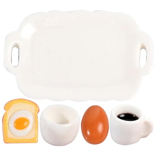 TOYANDONA 1 Set Puppenhaus Essen Mini Essensspielzeug Mini Puppenhaus Zubehör Kaffee Ornament Modelle Wohnaccessoires Ornamente Für Das Schöne Essens Requisiten Mini Essens von TOYANDONA