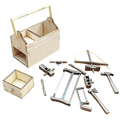 TOYANDONA 1 Set Puppenhaus Werkzeugkasten Werkzeugkoffer Dekoration Mini Werkzeugkasten Schreibtisch Zubehör Ornamentaler Mini Schrank Werkzeugschrank Modell Für Dekoratives von TOYANDONA