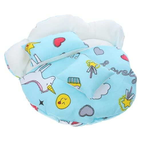 TOYANDONA 1 Satz Puppenschlafsackbett Miniatur-babybett Puppenhaus-einzelbett Puppenhaus-schlafzimmermöbel Mini-babybett Babypuppenbett Ob11 Spielzeug Polyester Haushalt von TOYANDONA