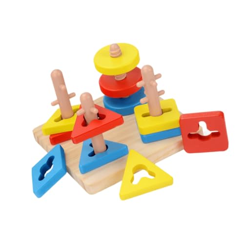 TOYANDONA 1 Set Puzzle Für Pädagogisches Geometrie Matching Spiel 4 Teiliges Lernspielzeug Für Kleinkinder Interessante Bausteine Und Puzzles Für Frühes Lernen von TOYANDONA