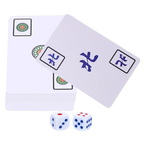 TOYANDONA 1 Set Reise Mahjong Kacheln Pokerkarten Spielkarten Chinesisches Mahjong Kartenspielzeug Mahjong Karten Reisespielzeug Reise Tischspiel Mahjong Karten Reisespiel Requisite von TOYANDONA