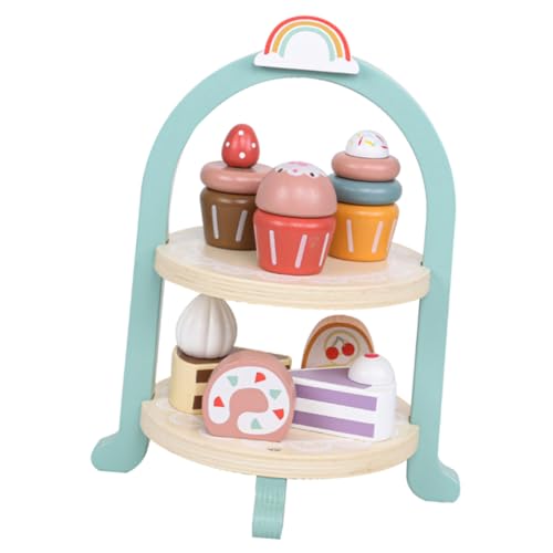 TOYANDONA 1 Set Set Simulation Kuchen Dekoration Das Realistische Cupcake Prop Kid Simulation Küche Zubehör Simulation Geschirr Simulation Geschirr Holz von TOYANDONA