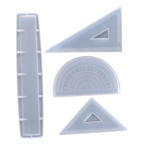 TOYANDONA 1 Set Silikon Lineal Form DIY Lineal Formen Winkelmesser Lineal Herstellungsform Winkelmesser Lineal Form DIY Gerade Lineal Form Silikon Formen Lineal Silikon Form Epoxid von TOYANDONA