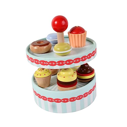 TOYANDONA 1 Set Simulation Dessert Tortenständer Kleinkindspielzeug Für Mädchen Mädchenspielzeug Mädchenspielzeug Prinzessinnenspielzeug Teeparty Dessertspielzeug Simuliertes Spielhaus von TOYANDONA