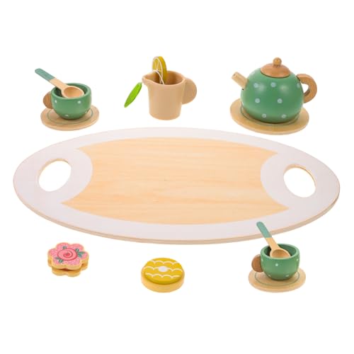 TOYANDONA 1 Set Simulation Teeservice Kinderspielzeug Mädchenspielzeug Mädchenspielzeug Für Babys Kleinkinder Spielset Rollenspiel Teespielzeug Spielhaus Geburtstagsgeschenk Für Für Holz von TOYANDONA