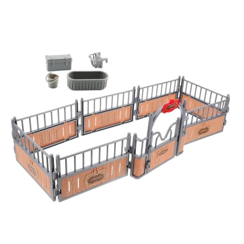 TOYANDONA 1 Set Simulierte Ranch Dekoration Pavillon Miniatur Puppenhaus Zubehör Tier Laufstall Kleinkind Tierspielzeug Kleinkind Spielzeug Mini Spielzeug Bauernhof Miniatur Zaun von TOYANDONA