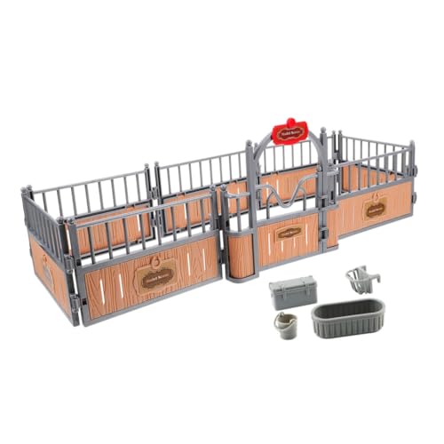 TOYANDONA 1 Set Simulierte Ranch Dekoration Spielzeug Miniatur Puppenhaus Zubehör Pavillon Tier Laufstall Spielzaun Miniatur Zaun Dekoration Bauernhof Spielset Mini Landschaft von TOYANDONA