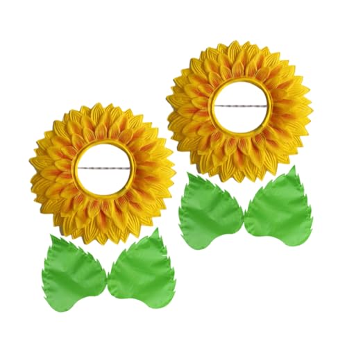 TOYANDONA 1 Set Sonnenblumen Kopfbedeckungs Zubehör Für Blumenkostüm Tanzparty Kopfbedeckung Lustige Kostüm Kopfbedeckung Sonnenblumen Anzieh Zubehör von TOYANDONA