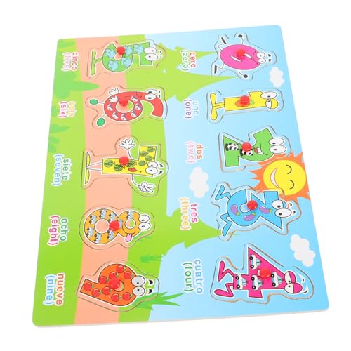 TOYANDONA 1 Set Spanisch Puzzle Kinderspielzeug Kleinkindspielzeug Kleinkindspielzeug Lernpuzzle Für Kleinkinder Sprachpuzzle Für Kleinkinder Puzzle Für Kinder Intelligentes von TOYANDONA