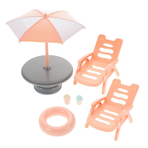 TOYANDONA 1 Set Strandkorb Set Sonnenschirme Für Sand Kinderspielzeug Mini Spielzeug Kinderspielzeug Strandspielzeug Kinderspielzeug Outdoor Zubehör Strandkorb Für Puppenhaus Mini von TOYANDONA