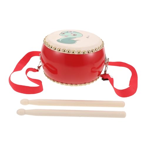 TOYANDONA 1 Set Tamburin Spielzeug Spielzeug Spielzeug Spielzeug Trommel Sticks Hand Trommel Percussion Trommel Musik Spielzeug Chinesische Trommeln Handbells Für PVC von TOYANDONA