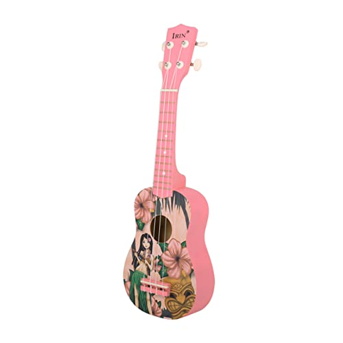 TOYANDONA 1 Stück 21 21 Zoll Ukulele Wunderschöne Ukulele Musikspielzeug Für Anfänger Kinder-Ukulele Ukulele Für Kinder Starter-Ukulele Mini-gitarrenspielzeug Ukulele Für Anfänger Rosa Linde von TOYANDONA