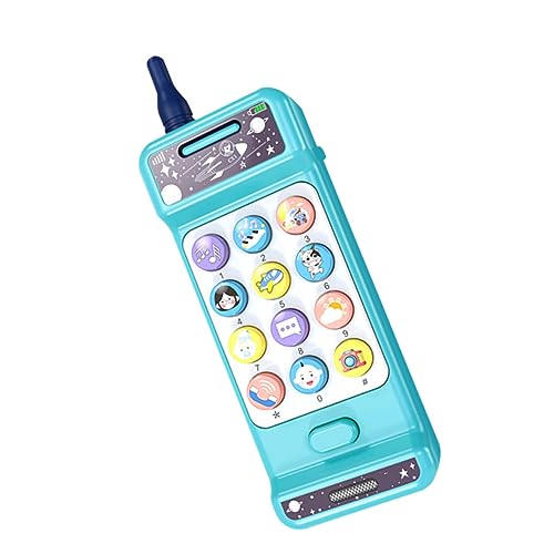 TOYANDONA 1 Stück Früherziehung Simulationstelefon Kindertelefon Spielzeug Telefone Bildungstelefon Bildungsmusikspielzeug Simuliertes Mobiltelefonspielzeug Cartoon Handy Cartoon Telefon von TOYANDONA