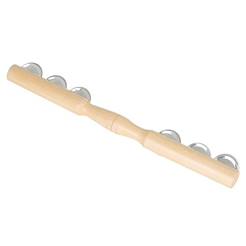 TOYANDONA 1 Stück Glocken Becken Klingelglocken Stick Musikunterricht Schlaginstrument Percussion Musikspielzeug Lernspielzeug Percussion Musikinstrument Aus Holz von TOYANDONA