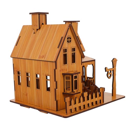TOYANDONA 3D-Hausmodell Spielzeug für Kinder Kreatives Holz Puzzle Spielzeug Selbstgemacht Montagespielzeug zur Verbesserung der Eltern Kind Interaktion TOYANDONA 3D-Hausmodell Spielzeug für Kinder Kreatives Holz Puzzle Spielzeug Selbstgemacht Montagespielzeug zur Verbesserung der Eltern Kind Interaktion von TOYANDONA