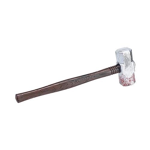 TOYANDONA 1 Stück Simulation Hammer Halloween Kostüm Make-Up Spielzeug Mittelalterliche Accessoires Halloween Spukhaus Requisiten Hammer Halloween Spielzeug Kunststoff Kaffee Cosplay von TOYANDONA