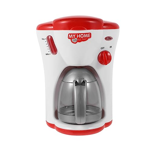 TOYANDONA 1 Stück Simulation Kaffeemaschine Mini Waschmaschine Kaffeemaschine Kinderspielzeug Mini Espressomaschine Mini Spielhaus Rollenspiel Mini Kunststoff Rot von TOYANDONA