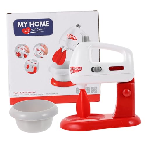 TOYANDONA 1 Stück Simulation Mixer Kinderspielzeug Mini Lebensmittelspielzeug Mini Mixer Mini Waschmaschine Mini Stabmixer Möbel Spielhaus Kinderspielzeug Kunststoff Rot von TOYANDONA