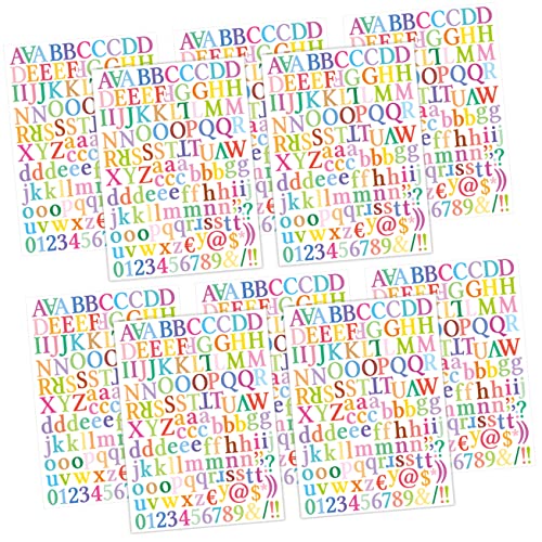 TOYANDONA 10 Blatt Alphabet Aufkleber Kawaii Tagebuch Aufkleber Buchstaben Aufkleber Kleine Zahlen Aufkleber Zahlen Aufkleber Aufkleber Nach Zahlen Alphabet Aufkleber Farbige von TOYANDONA