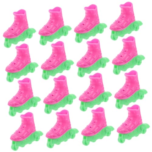 TOYANDONA 10 Paar Rollschuhe für Puppen Puppenhaus Zubehör Puppen Accessoires Miniature Rollschuhe Puppen Rollschuhe online Mini Rollschuhe Rollschuh Mini Mini-Hausbedarf Plastik von TOYANDONA