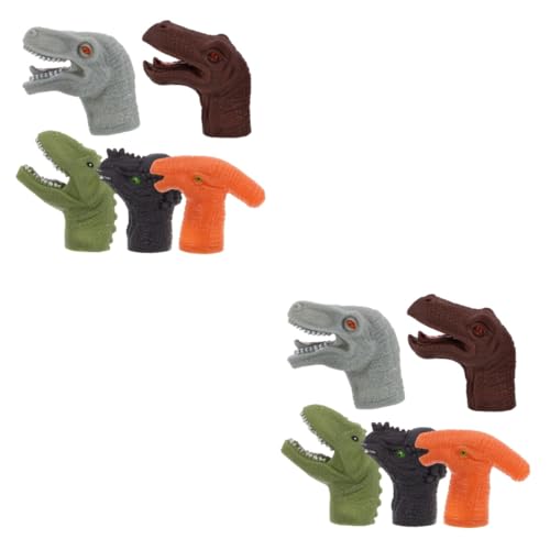 TOYANDONA 10 STK Dinosaurier-Fingerpuppe Interactive Toys Spielzeug für Kinder Handpuppen säuglingsspielzeug Fingerpuppen für Kleinkinder Tierische Fingerpuppen für Kinder weiches Gummi von TOYANDONA