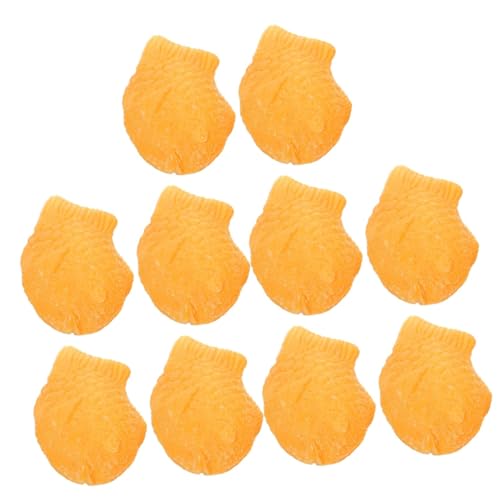 TOYANDONA 10 STK Gefälschter Taiyaki Fischspielzeug Lebensmittelspielzeug für Mädchen kinderspielzeug Spielzeug für Kinder Spielnahrung für die Kinderküche Spielzeugnahrung Harz Orange von TOYANDONA