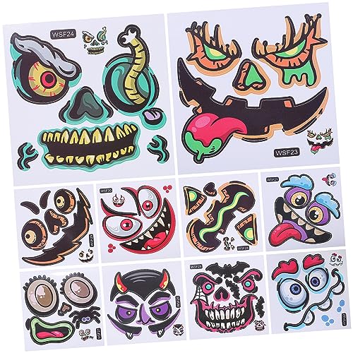 TOYANDONA 10 STK Halloween-wandtattoos Halloween -kürbisdekorationen Kürbis-Halloween-Dekorationen Halloween -Aufkleber Halloween-kürbis-Aufkleber Kürbis Wandtattoo Papier von TOYANDONA