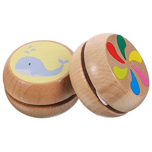 TOYANDONA 10 STK Jo-Jo für Kinder -Bälle Lernspielzeug klassisches Jo-Jo-Spielzeug -Ball Spielzeug für Kinder kinderspielzeug schöner Jo-Jo-Ball Jo-Jo-Kugeln aus Holz hölzern von TOYANDONA