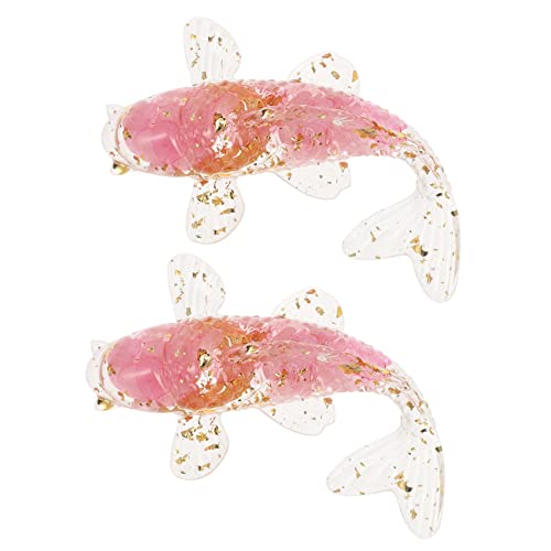 TOYANDONA 10 STK Kristall-koi-Fisch-Ornamente Dekoration Tischfischstatue Fischverzierung Selber Machen Forelle Kleine Figur Kleine Fischfigur Angelfigur Plüsch Kruste Rosa Harz-leim von TOYANDONA