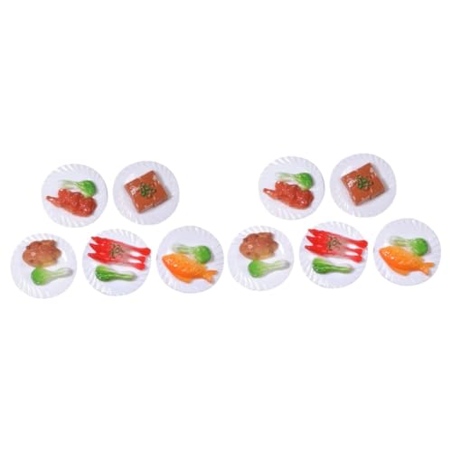 TOYANDONA 10 STK Simuliertes Chinesisches Essen Essensspiel Im Miniaturformat Mini-küchenszenendekor Mini-Food-Dekoration Mini- -küchenzubehör Food-Modell Mini-hausverzierung Harz von TOYANDONA