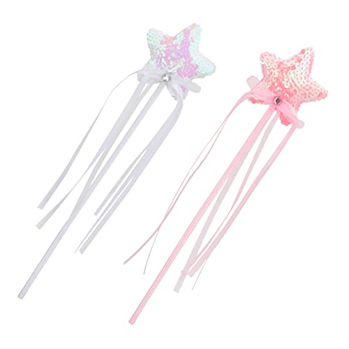 TOYANDONA 10 STK Zauberstab Feenstab für Kinder Halloween-Fee-Zauberstäbe Sternenstab -Fee-Stick Spielzeuge Fairy Wand Kinderkleider Feenstab in Sternform Maskerade-Fee-Sticks Plastik von TOYANDONA