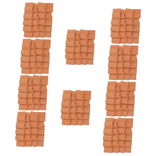 TOYANDONA 10 Sätze Mini rote Fliese Sandkasten-Miniaturen rotes Dach Miniatur-Ziegeldekor jucarii pentru copii hühner Spielzeug Spielzeuge Kinderspielzeug Mini-Gartenset Mini-Stein Ton von TOYANDONA