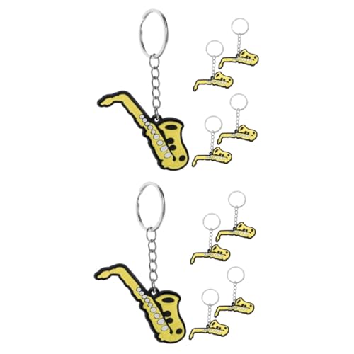 TOYANDONA 10 Stk Saxophon-Charme Schlüsselanhänger hängende Instrumentenverzierungen Geldbörse Charme Instrumentenzauber Taschenanhänger für Handtaschen Schlüssel hängende Ornamente PVC von TOYANDONA