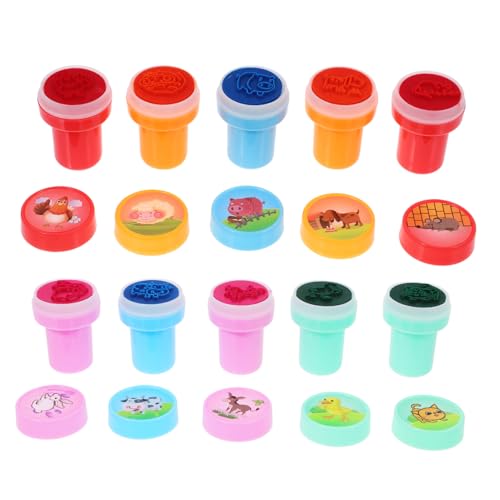 TOYANDONA Kinderstempel Kreatives Spielen Klassenzimmer Belohnungen Partygeschenke 10pcs Bauernhof Tier Spielzeug Stempel Stempel von TOYANDONA