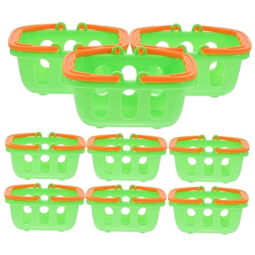 TOYANDONA 10 Stück Mini Einkaufskorb Wäschekorb Mit Einkaufskorb Organizer Geflochtener Korb Kleiner Korb Kindergröße Einkaufskorb Aufbewahrungskorb Miniatur Abs von TOYANDONA