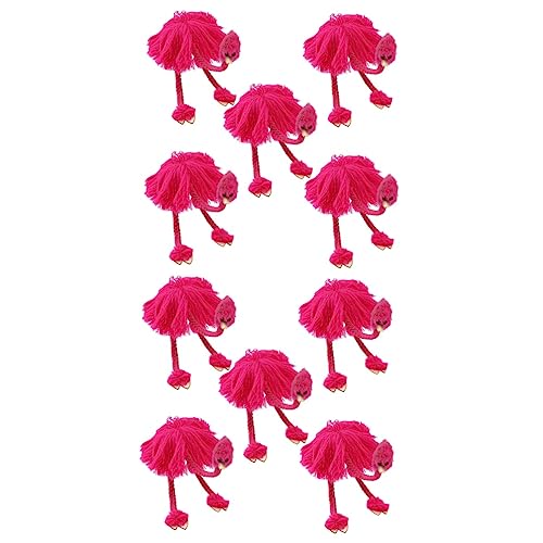 TOYANDONA 10 Stück Schnur Hängende Flamingo-Dekorationen Tierisches Spielzeug Hängende Flamingoverzierung Spielzeug Für Küken Handpuppen Plüschtiere Mädchen Spielzeug Tierpuppen Rosy Hölzern von TOYANDONA