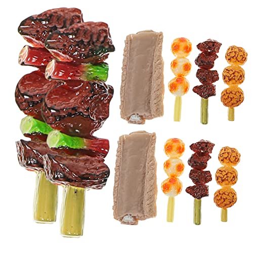 TOYANDONA 10 Stück Simulation Grillspieße Nachahmung Von Lebensmitteln Ornament Gefälschte Grillnahrung Kinderspielmodelle Küche Desktop Gefälschte Lebensmittel Künstliche von TOYANDONA