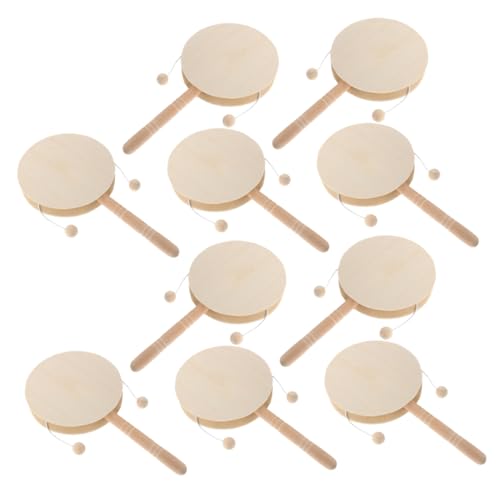 TOYANDONA 10 Stück Teiliges DIY Holz Rassel Trommel Runde Hand Percussion Spielzeuge aus Naturbelassenem Holz Bemalbar Kreative Bastelidee für Gruppenaktivitäten und Musikalische TOYANDONA 10 Stück Teiliges DIY Holz Rassel Trommel Runde Hand Percussion Spielzeuge aus Naturbelassenem Holz Bemalbar Kreative Bastelidee für Gruppenaktivitäten und Musikalische von TOYANDONA