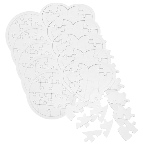 TOYANDONA 10 Stück Teiliges DIY Puzzle Papier Leere Blanko Puzzles zum Bemalen und Gestalten Sichere Runde Kanten Bastelspielzeug für Kindergeburtstag und Kreative Frühförderung TOYANDONA 10 Stück Teiliges DIY Puzzle Papier Leere Blanko Puzzles zum Bemalen und Gestalten Sichere Runde Kanten Bastelspielzeug für Kindergeburtstag und Kreative Frühförderung von TOYANDONA